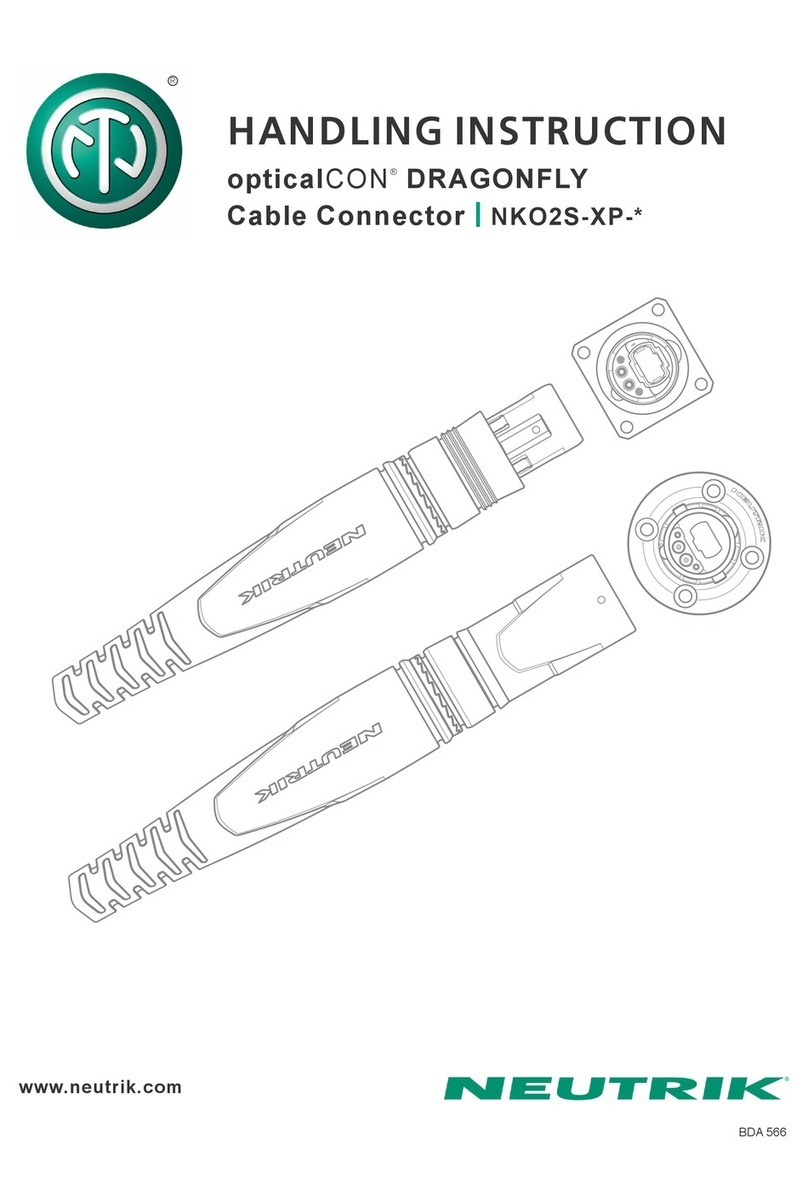 NEUTRIK opticalCON DRAGONFLY NKO2S-XP Series Handling instruction