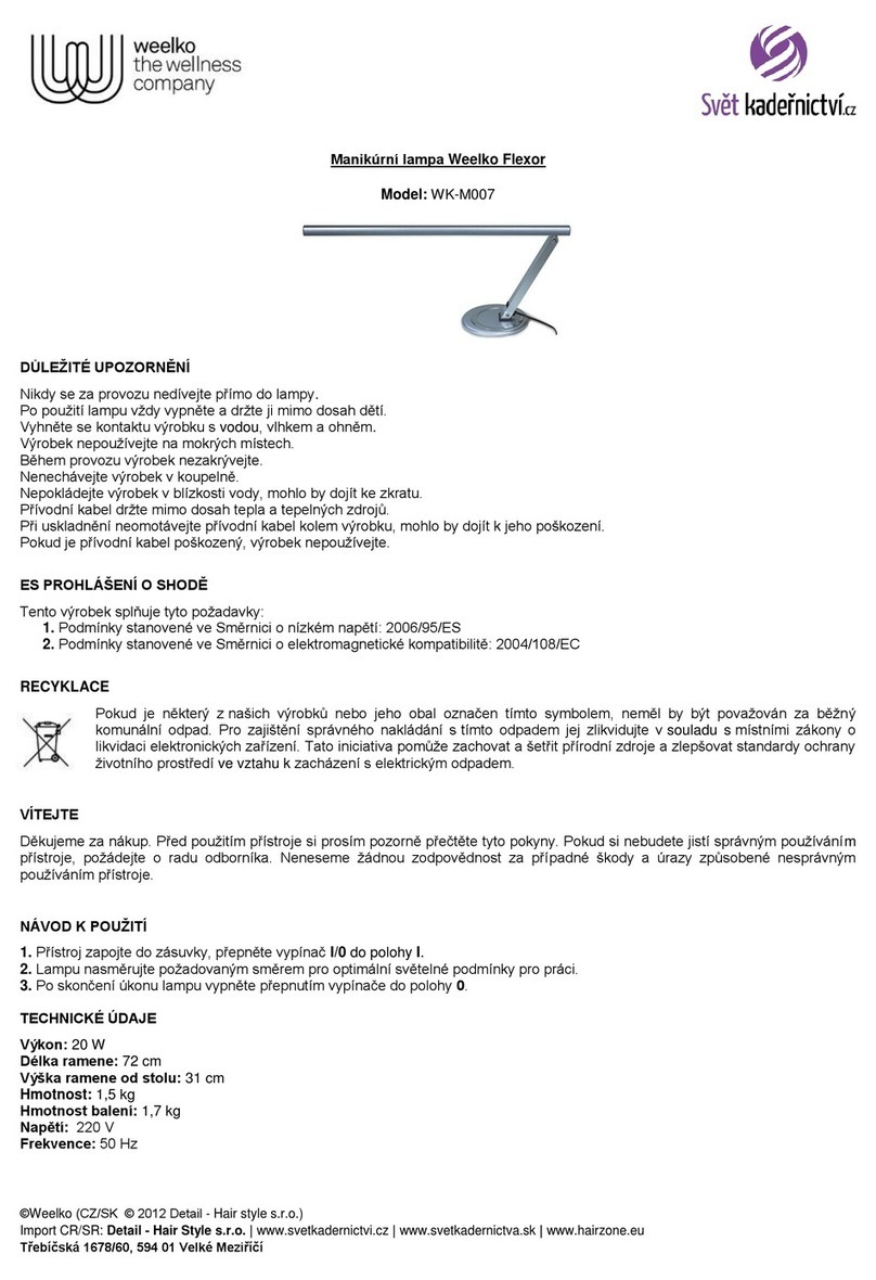 Weelko HairZone Flexor WK-M007 Instructions for use