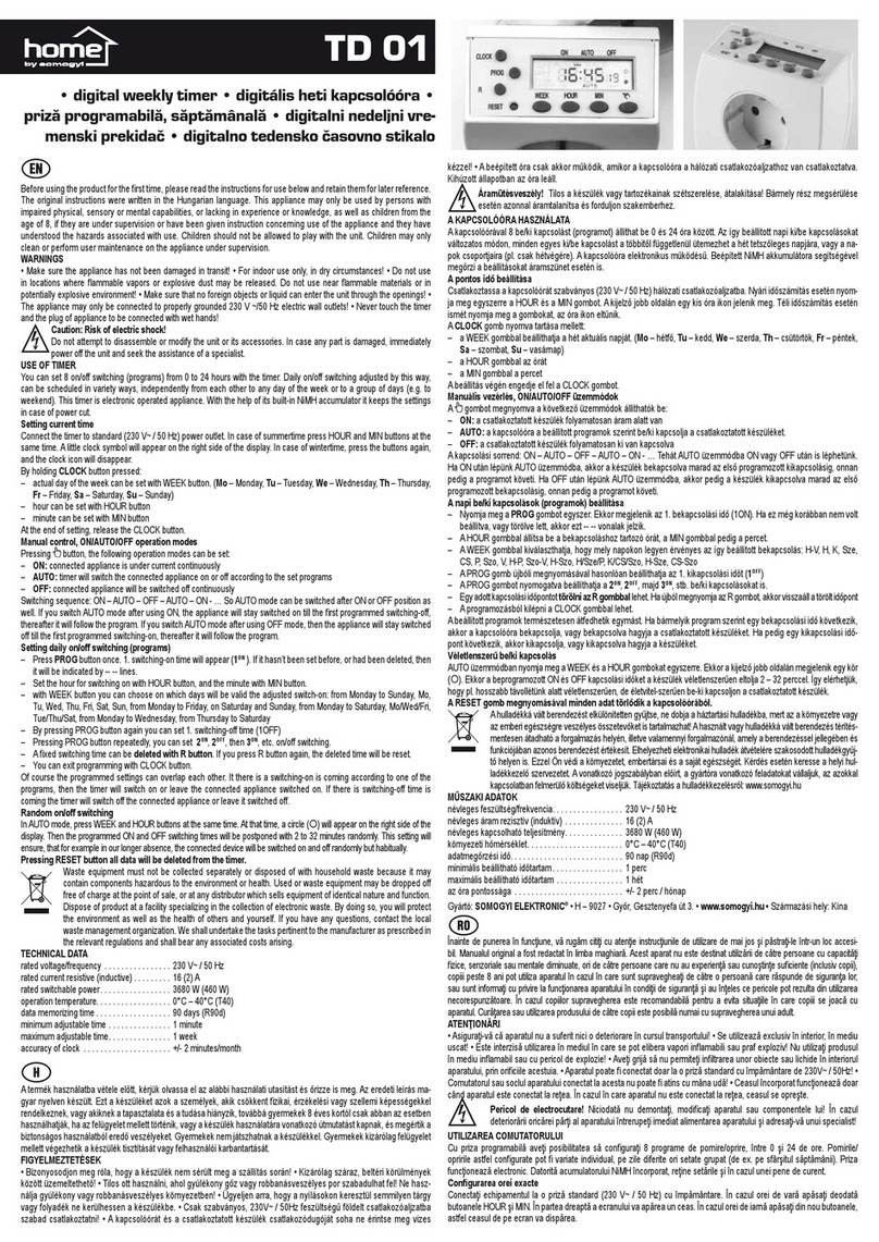 Somogyi TD 01 User manual