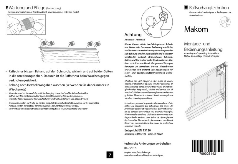 Raffvorhangtechniken Makom Assembly and operation instructions