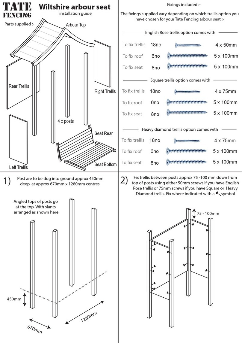 TATE FENCING Wiltshire arbour seat installation guide