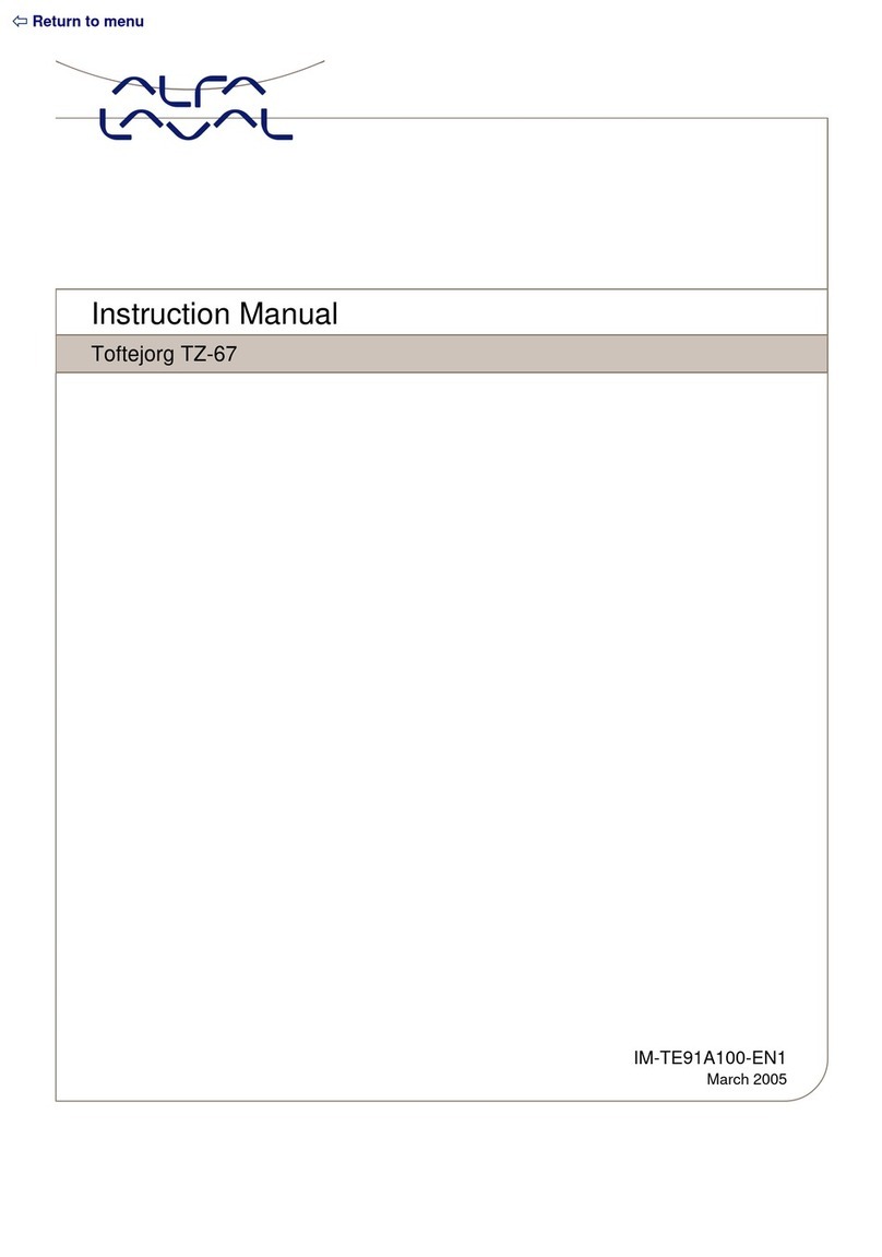 Alfalaval Toftejorg instruction manual
