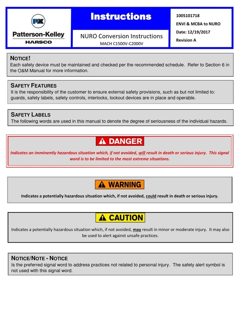 Patterson-Kelley HARSCO MACH C1500V User manual