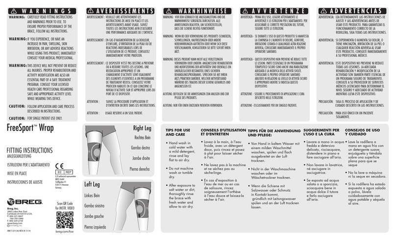 Breg FreeSport Wrap User manual
