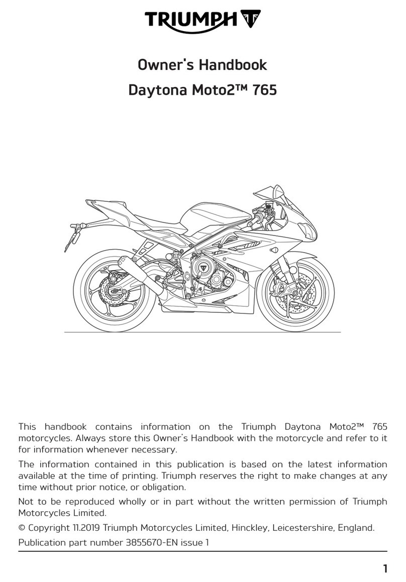 Triumph Daytona Moto2 765 2020 Owner's handbook