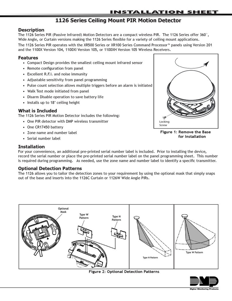 DMP Electronics 1126 Series Installation sheet