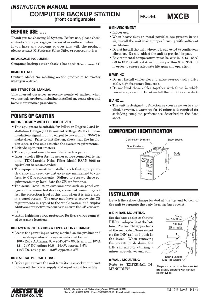 M-system MXCB instruction manual
