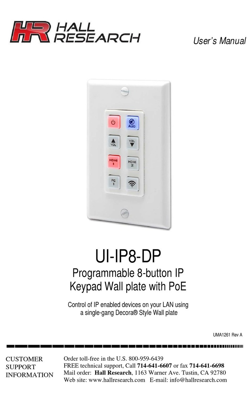 Hall Research Technologies UI-IP8-DP User manual