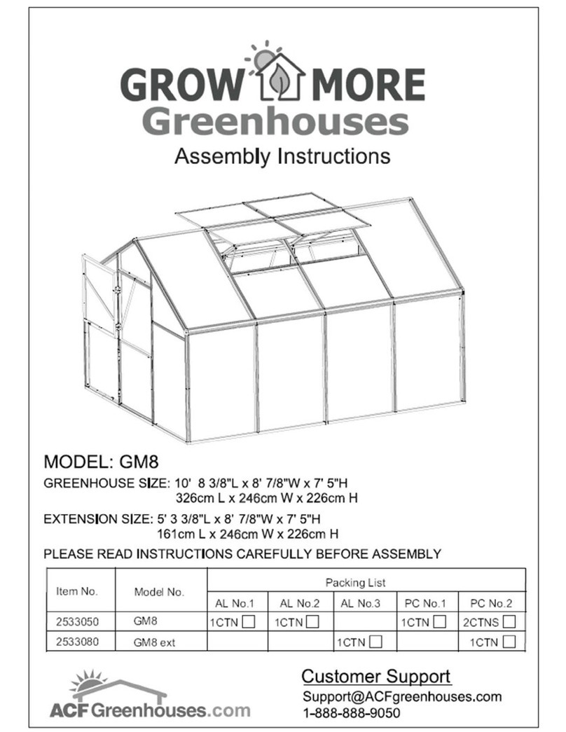 ACF Greenhouses Grow More GM8 Assembly instructions