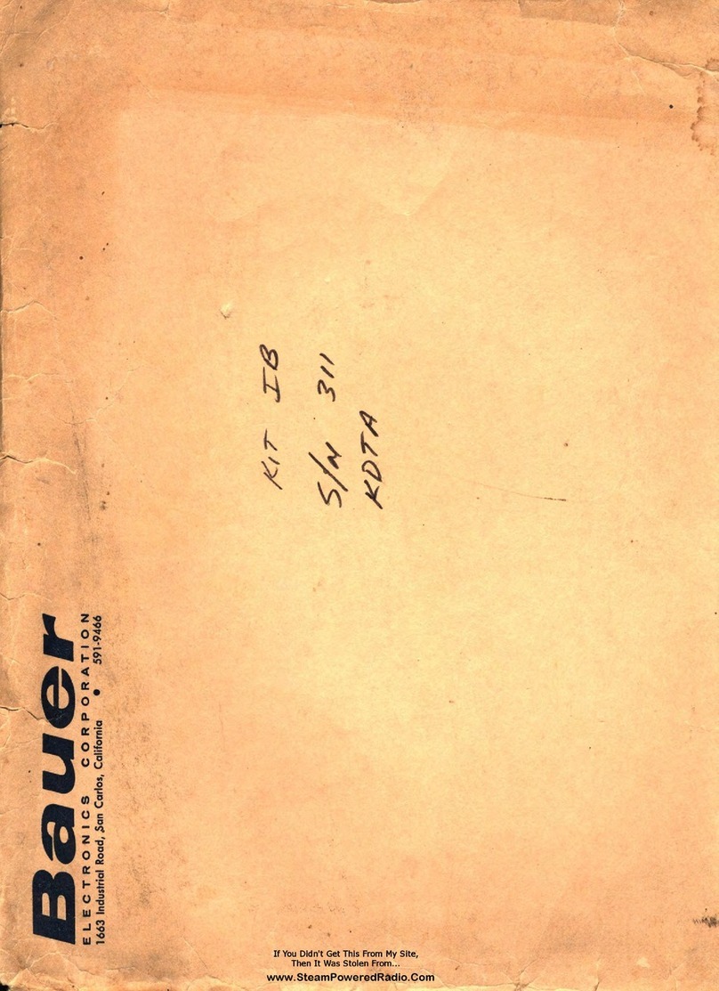 Bauer 707 Instruction book