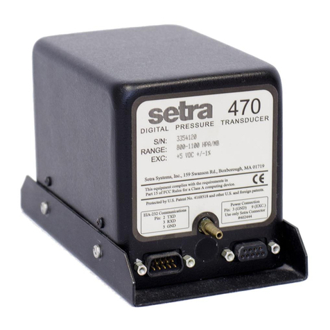 Setra Systems 470 User manual