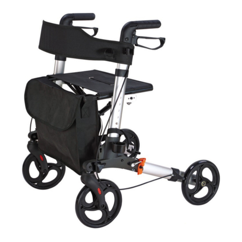 Rehab RM X Fold Rollator Assembly/Adjustment