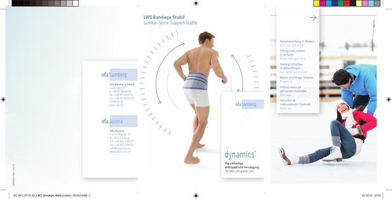 Ofa Bamberg dynamics Lumbar spine support stable Quick start guide Ofa Bamberg dynamics Lumbar spine support stable Quick start guide