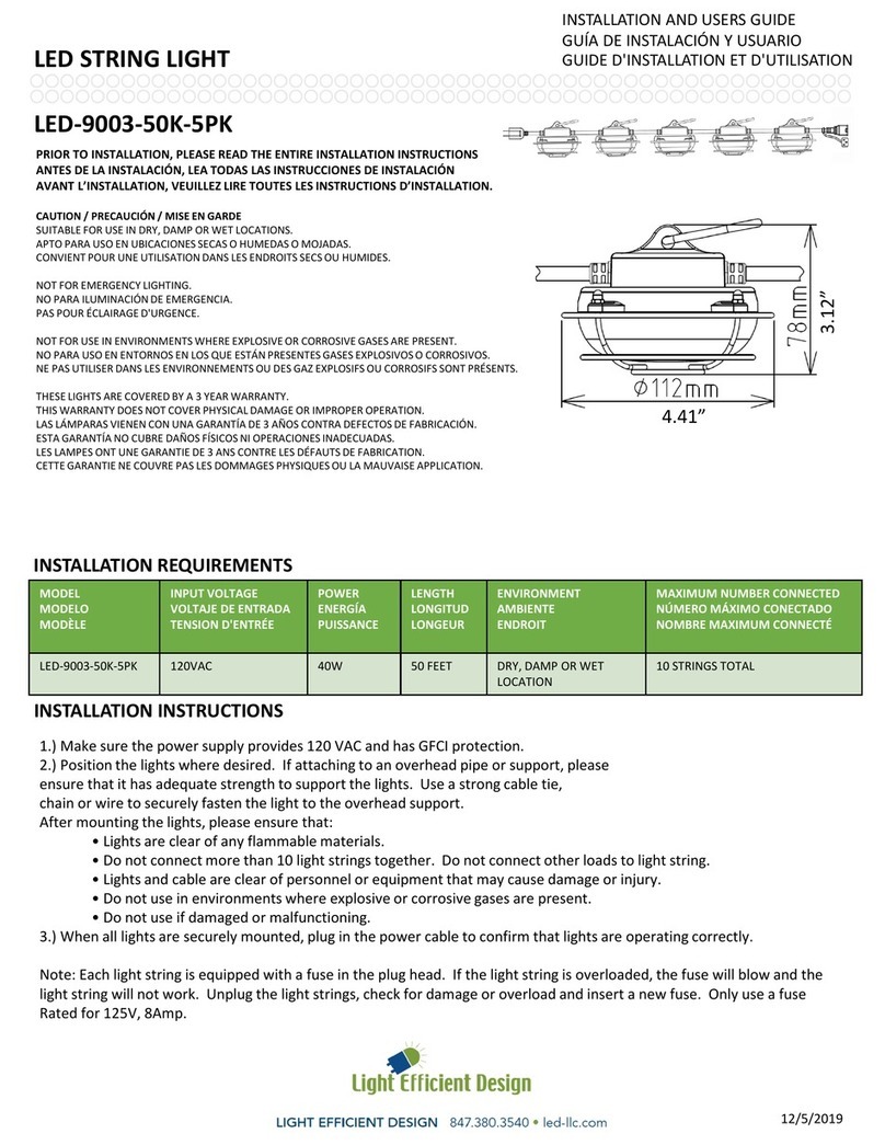 Light Efficient Design LED-9003-50K-5PK User manual