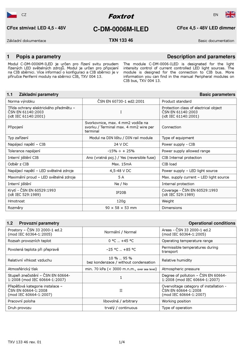 TECO Foxtrot C-DM-0006M ILED Operator's manual