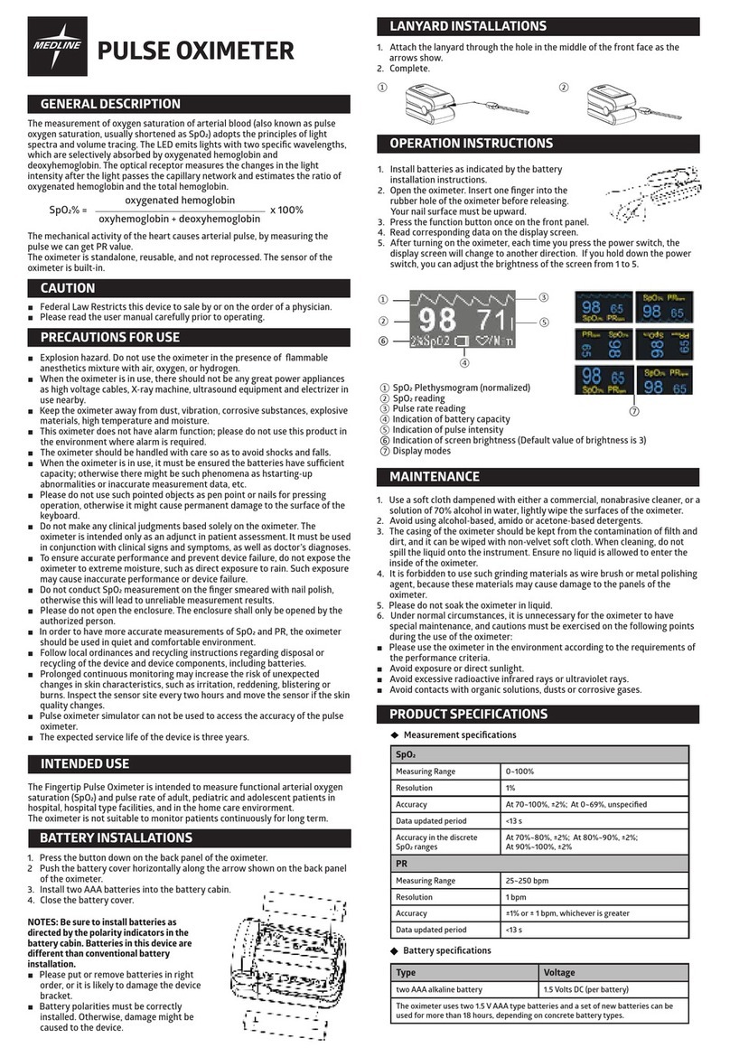 Medline HCSM70C quick start guide
