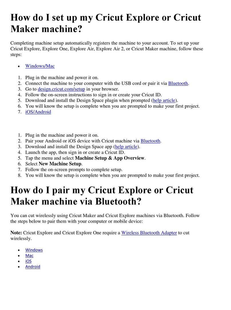 Cricut Explore Installation guide
