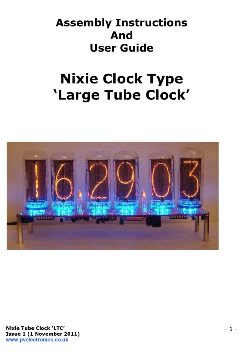 Pvelectronics Nixie Large Tube Clock Configuration guide