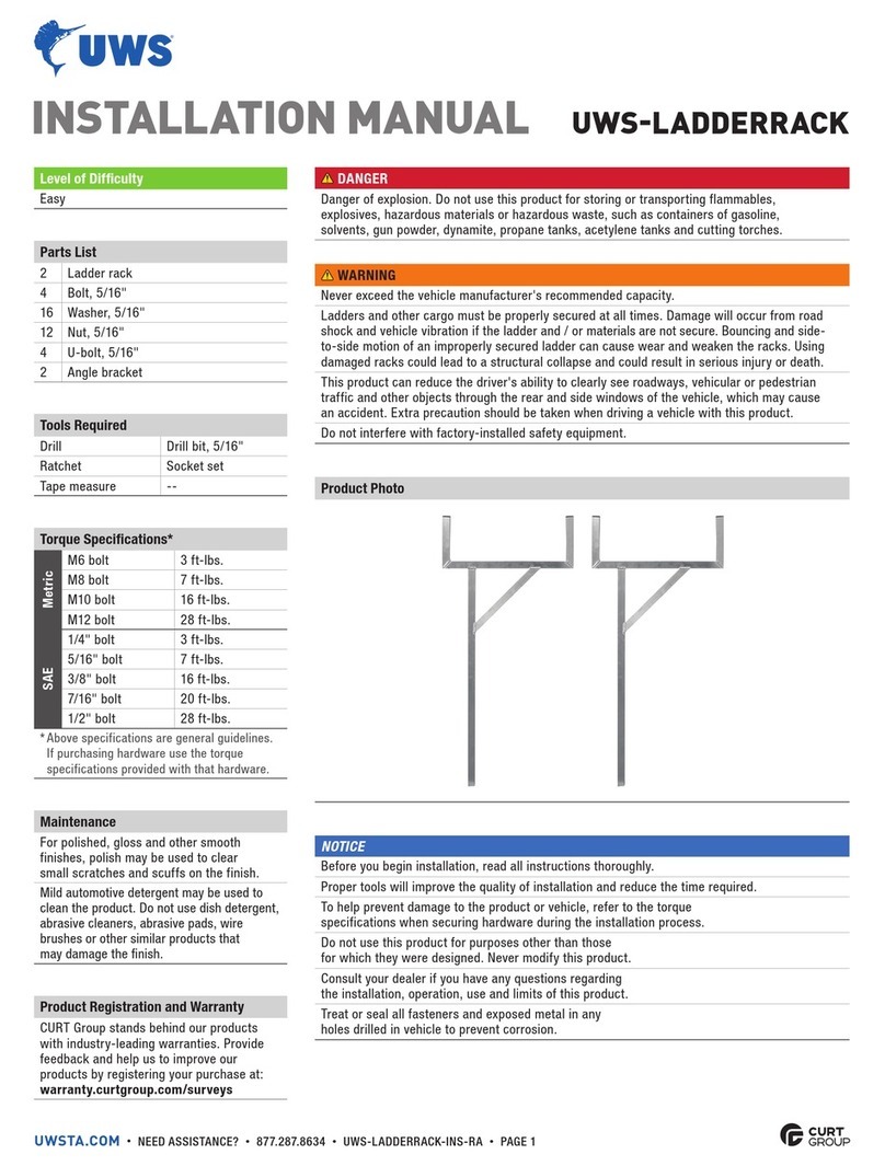 UWS LADDERRACK installation manual