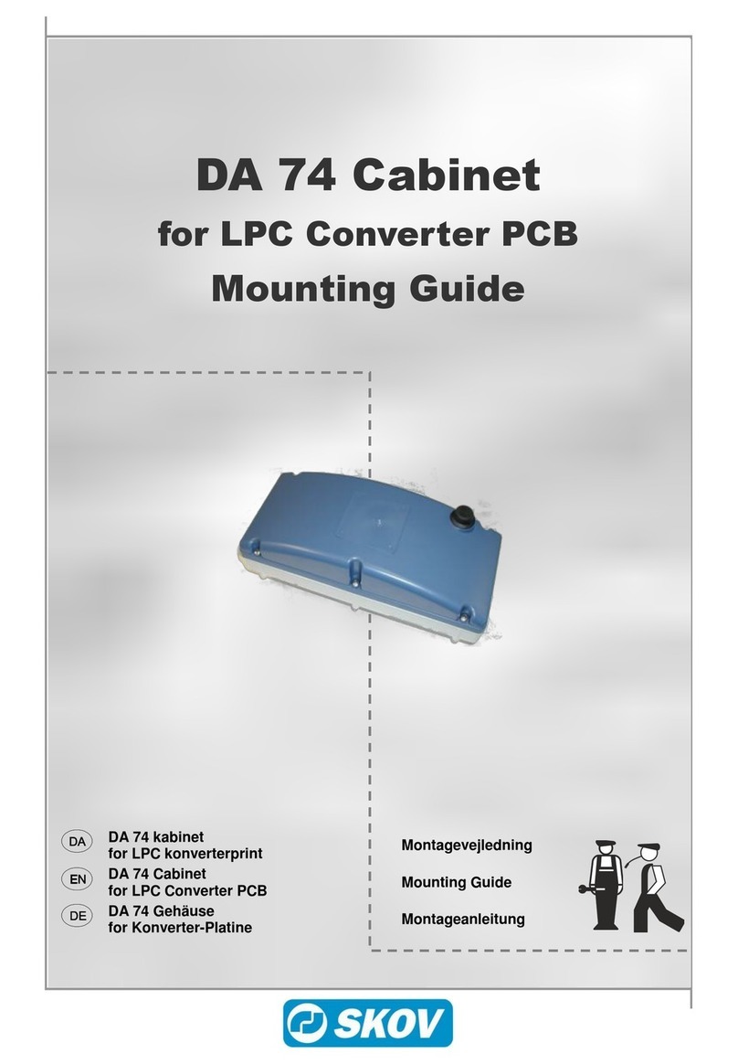 Skov DA 74 Cabinet Mounting guide