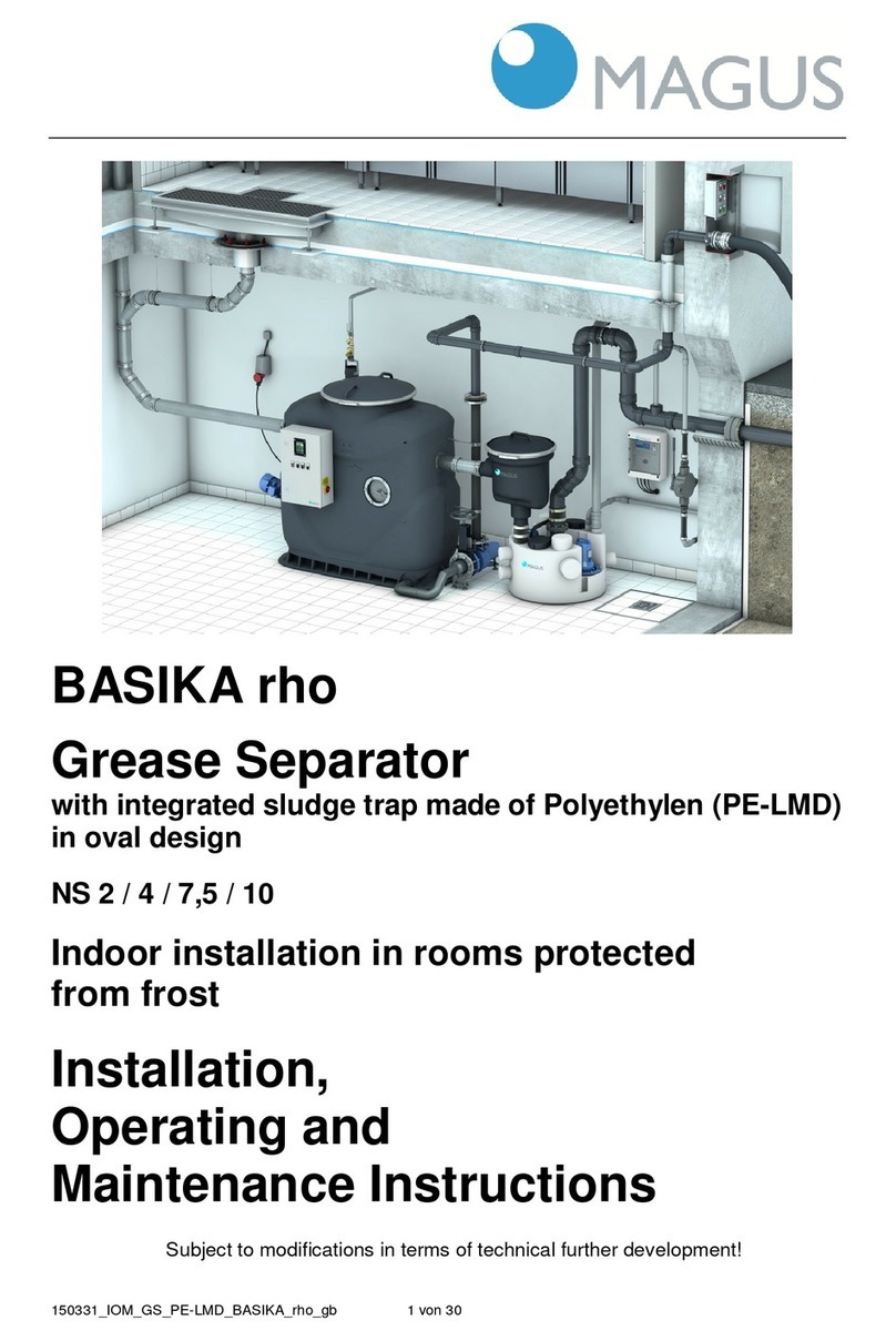 Magus BASIKA rho NS 2 Installation, operating and maintenance instructions