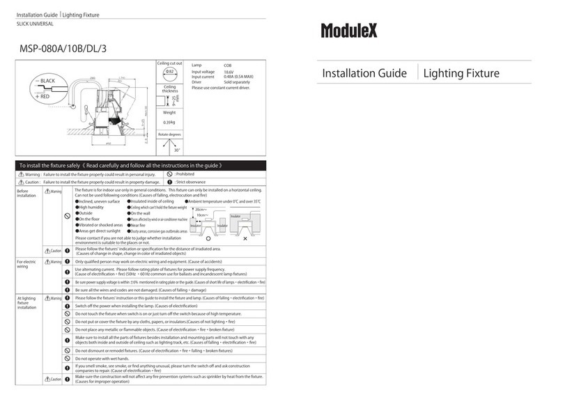Modulex MSP-080A/10B/DL/3 installation guide