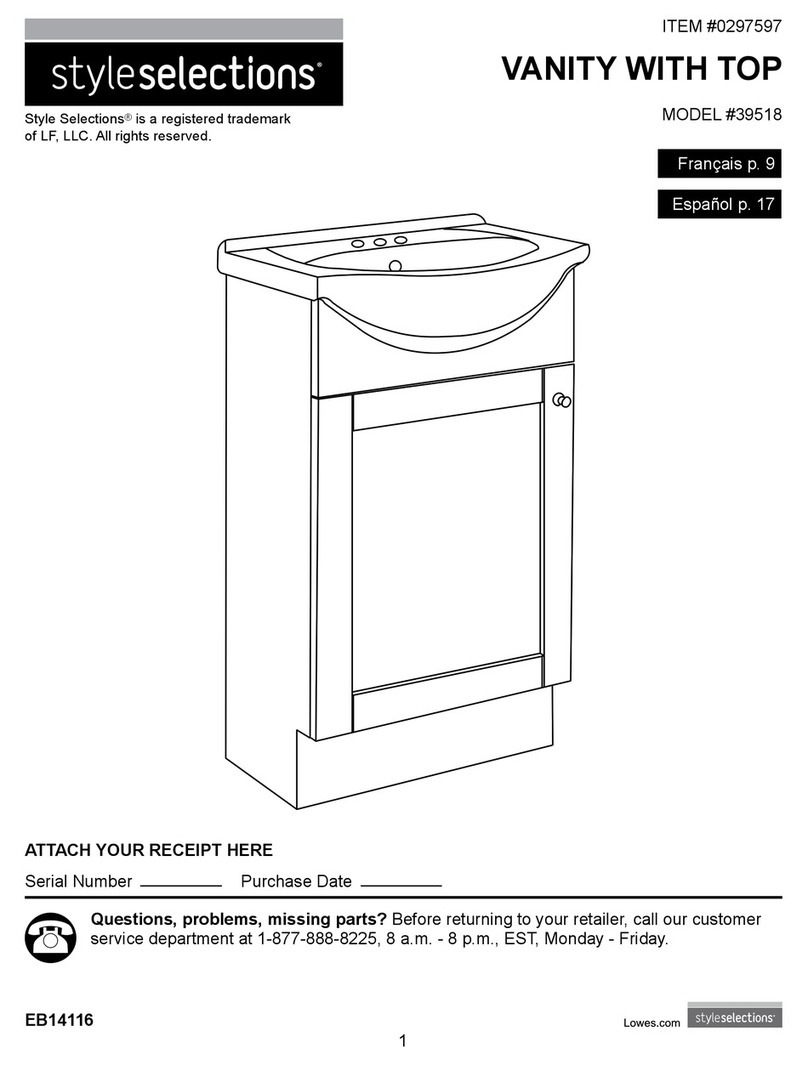 LOWE'S Style selections 39518 User manual