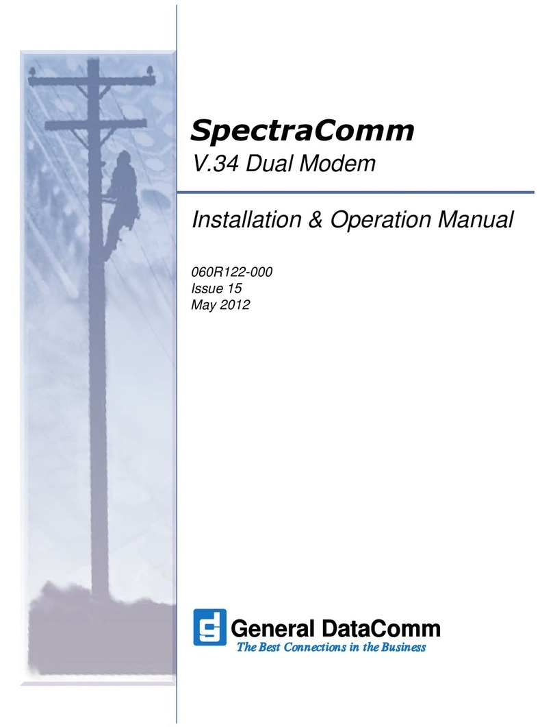 General DataComm SpectraComm V.34 Installation & operation manual