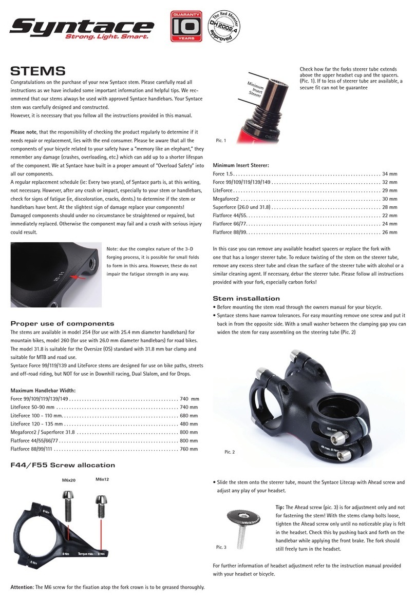 Syntace F44 instructions