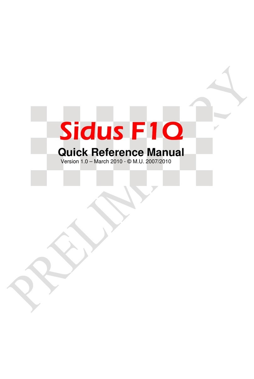 ffelectronics Sidus F1Q Quick reference manual ffelectronics Sidus F1Q Quick reference manual