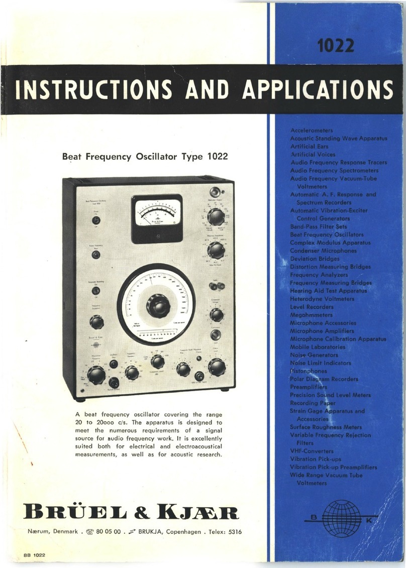 BRUEL & KJAER 1022 Instructions and applications