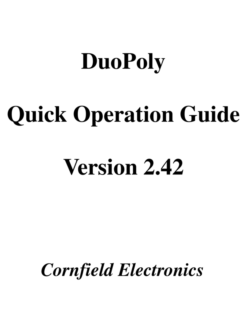 CORNFIELD ELECTRONICS DuoPoly User guide CORNFIELD ELECTRONICS DuoPoly User guide