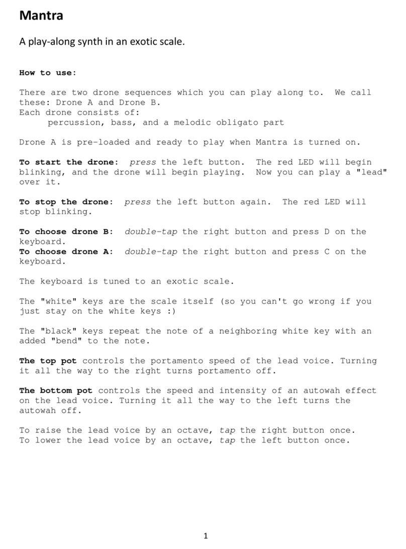 CORNFIELD ELECTRONICS Mantra User manual
