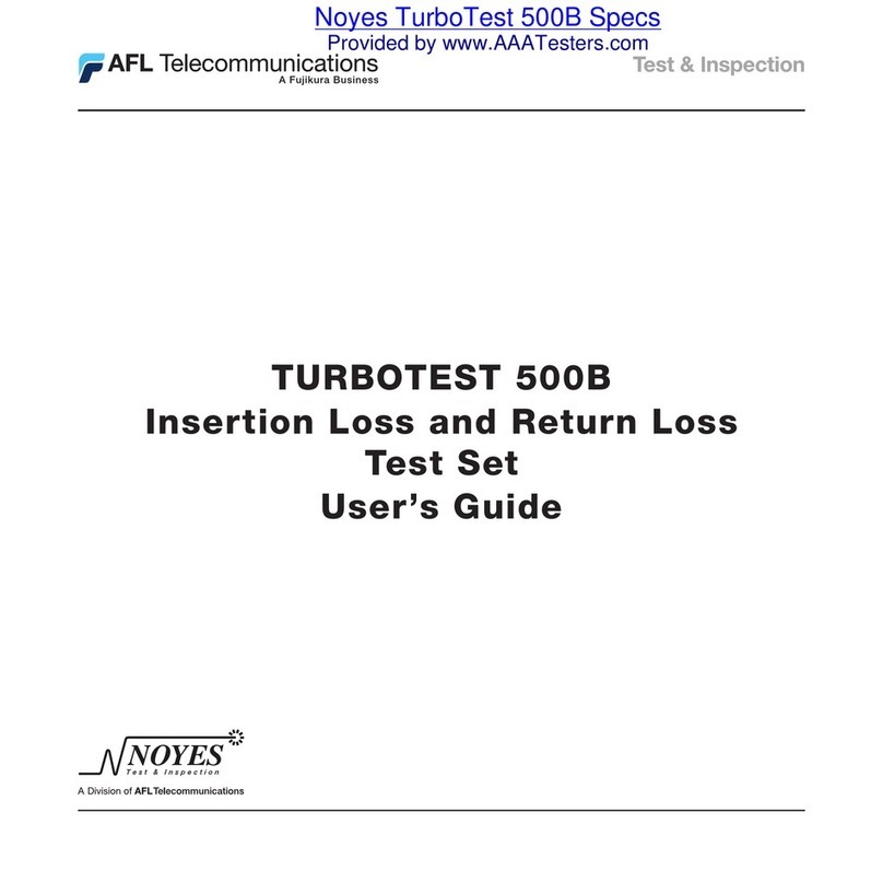 Fujikura AFL Telecommunications NOYES TURBOTEST 500B user guide