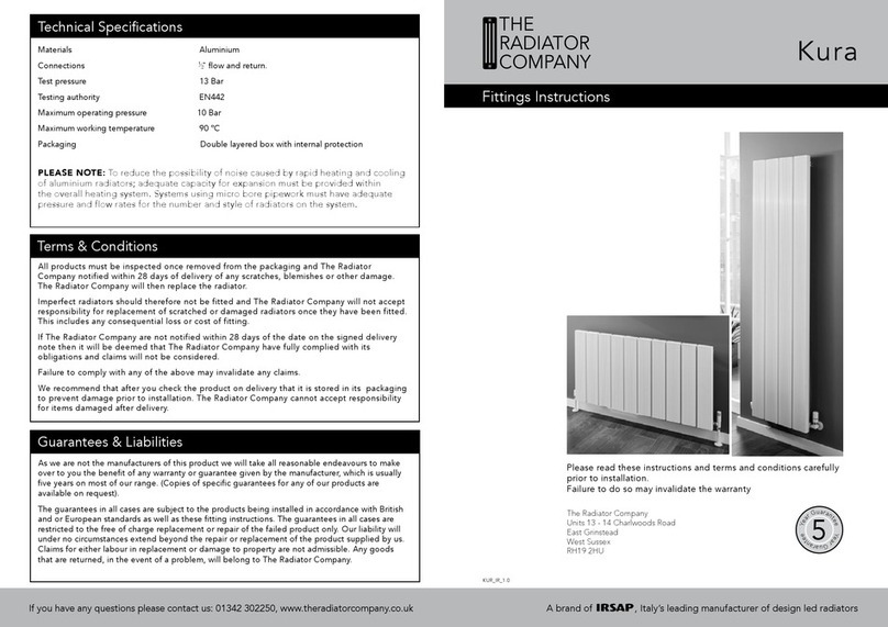 IRSAP Radiator Company Kura User manual