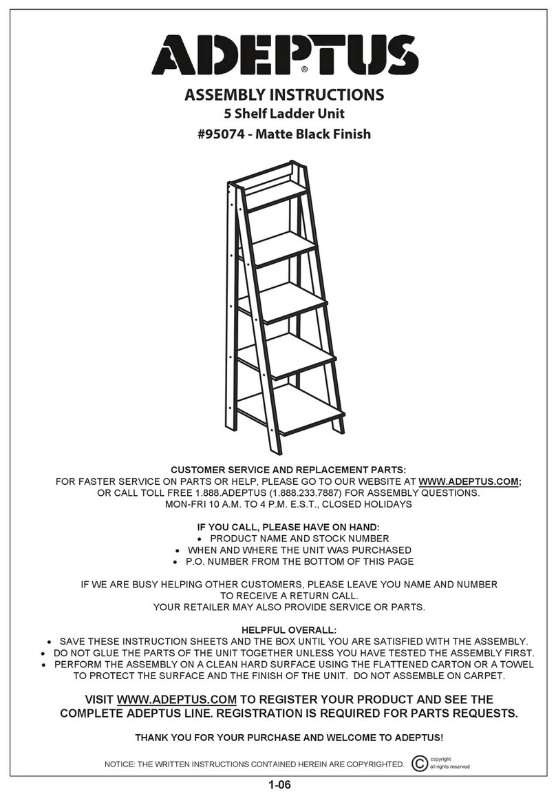 adeptus 5 Shelf Ladder Unit 95074 User manual
