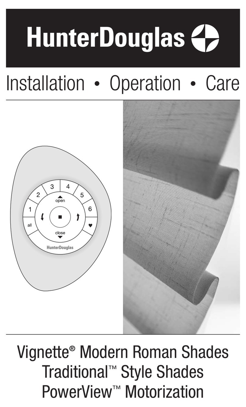 HunterDouglas Vignette Traditional Instrallation, Operation, Care