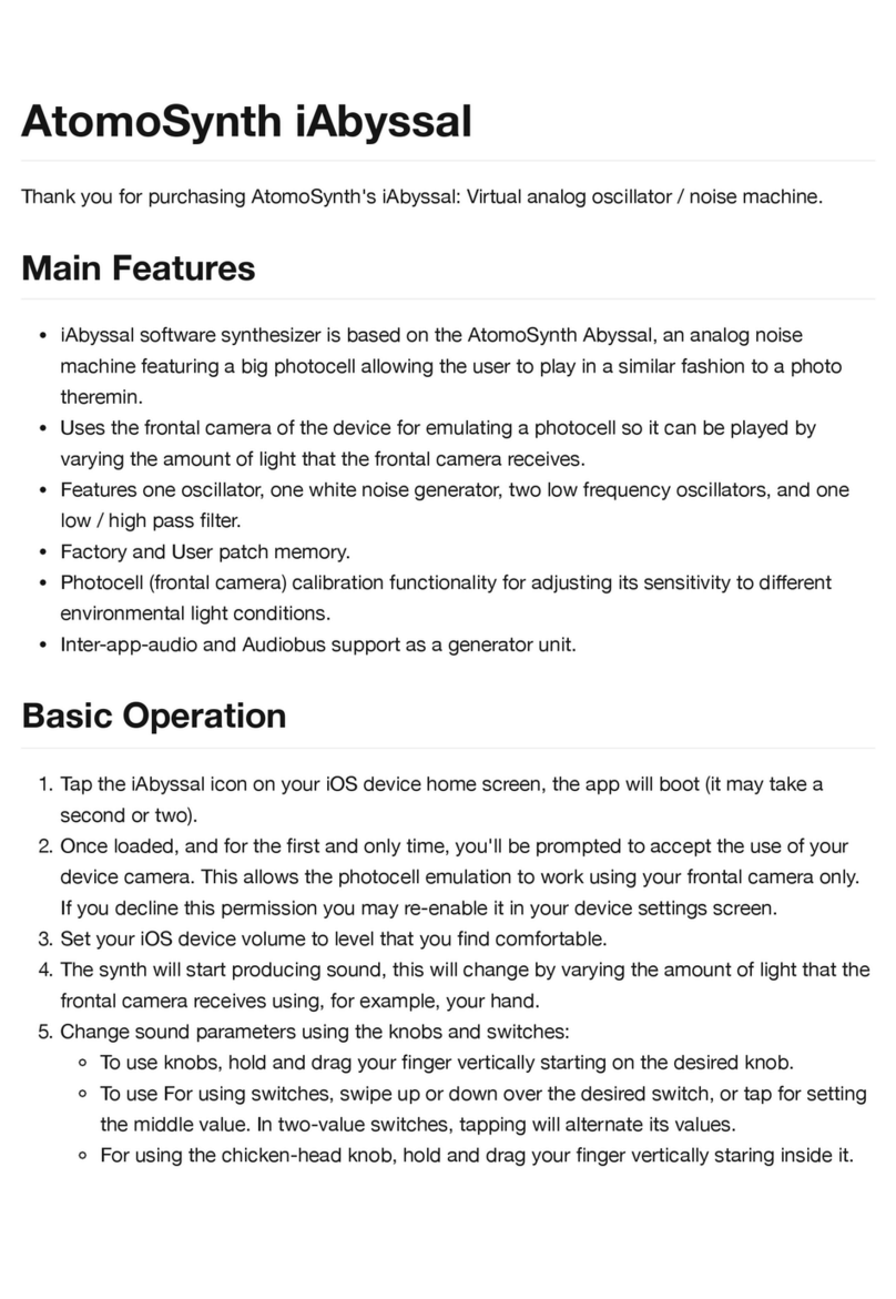 AtomoSynth iAbyssal User manual
