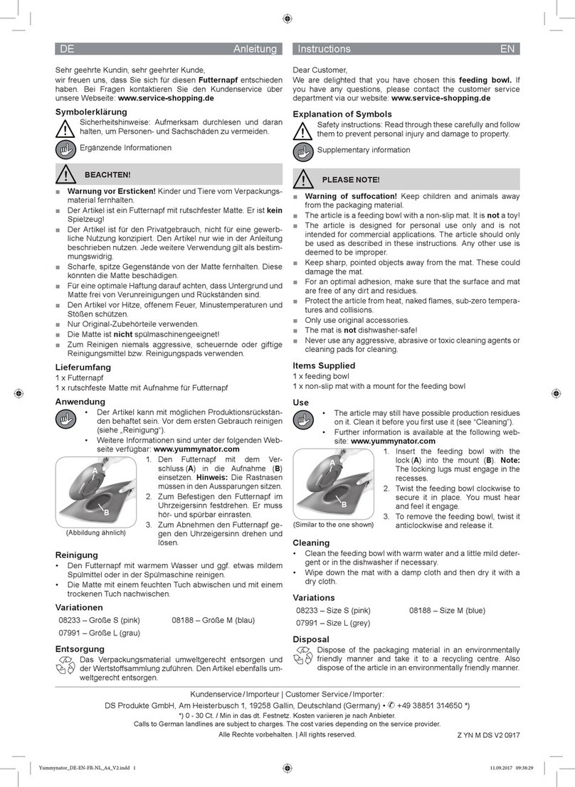 Yummynator 08233 instructions