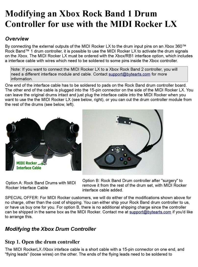 Byte Arts MIDI Rocker LX Modifcation instructions