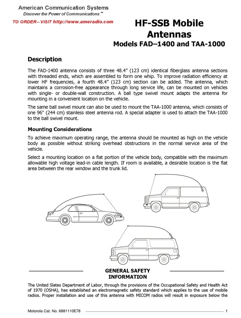 American Communication Systems FAD–1400 quick start guide