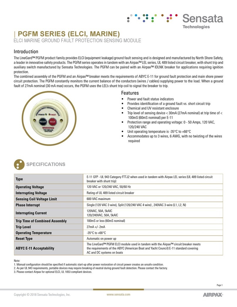 Sensata LineGard PGFM Series quick start guide