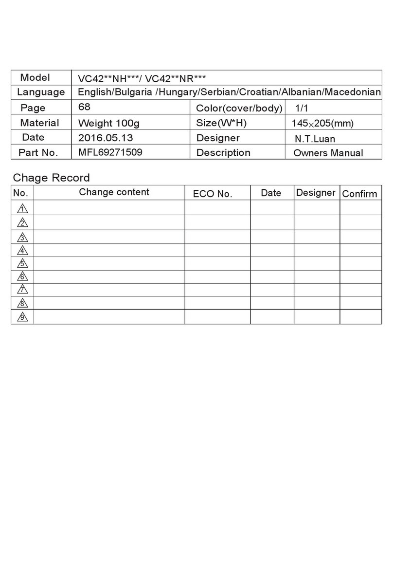 LG VC42 NH Series User manual