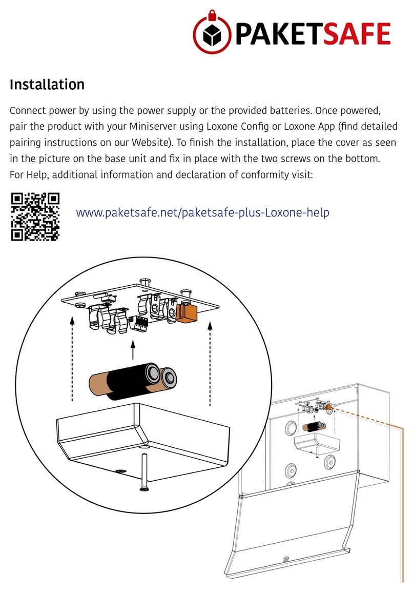 PAKETSAFE Paketsafe Plus Loxone User manual