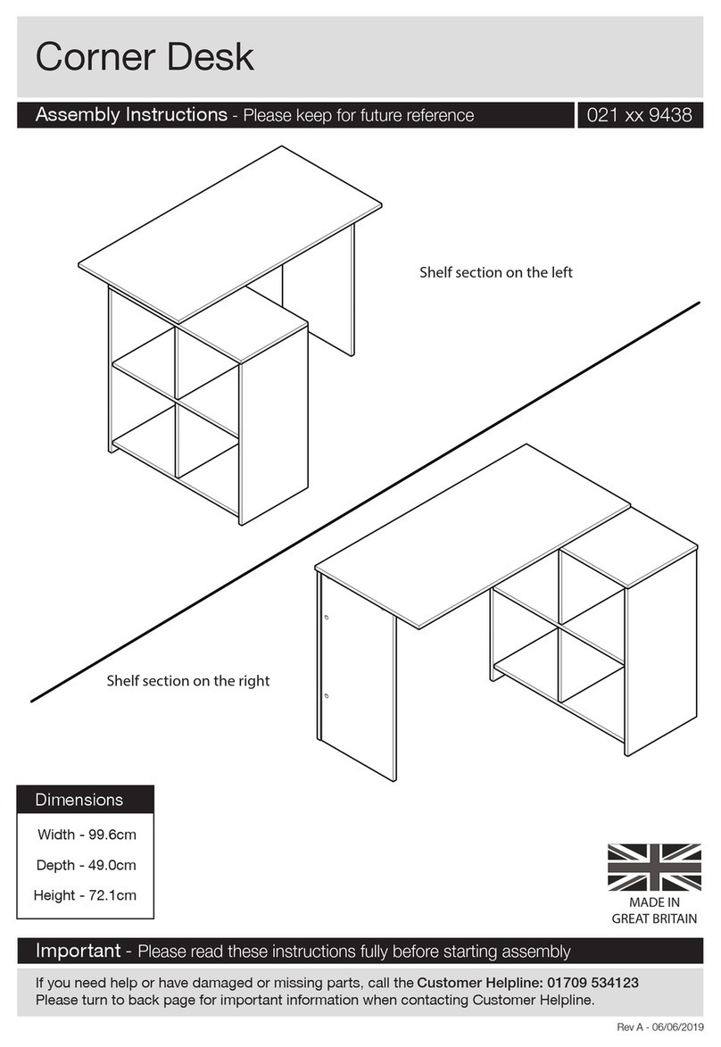 J D Williams Corner Desk 021 9438 Series User manual J D Williams Corner Desk 021 9438 Series User manual
