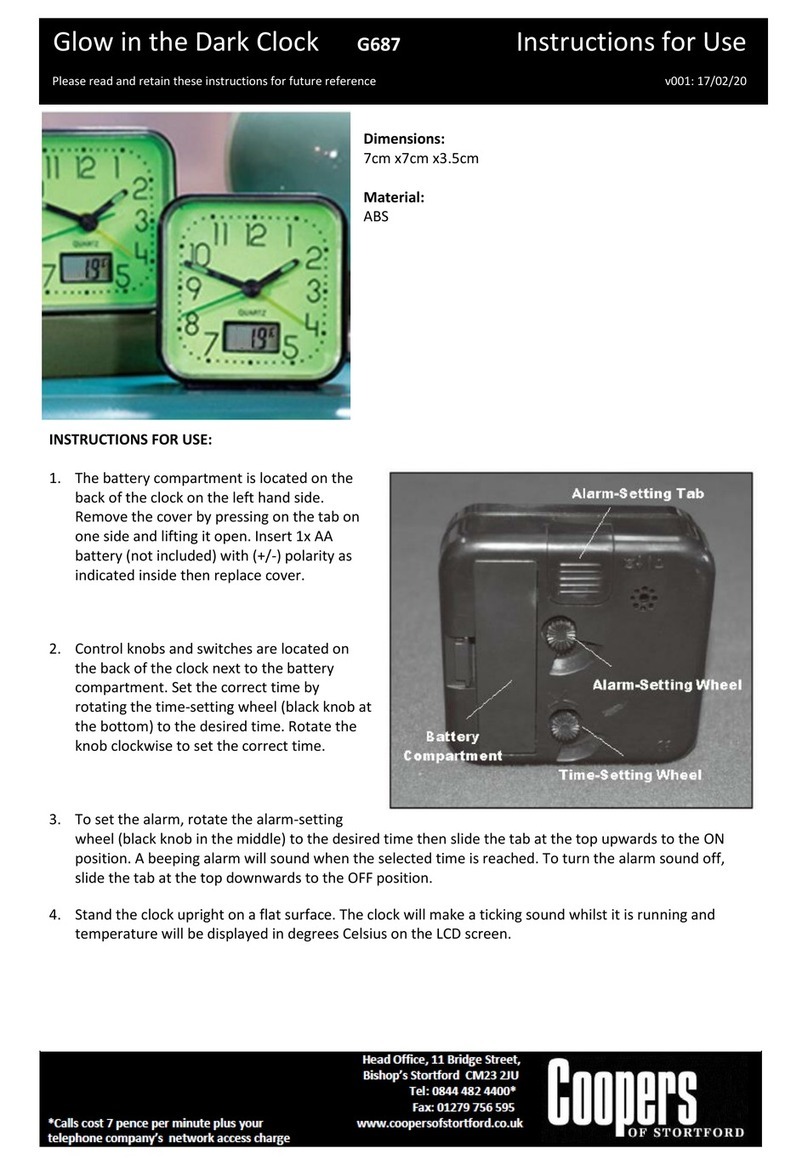 Coopers of Stortford G687 Instructions for use