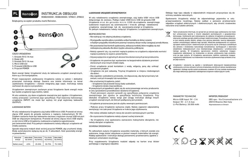 Reinston REBB20000W user manual