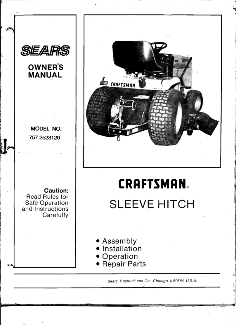 Sears CRAFTSMAN SLEEVE HITCH owner's manual