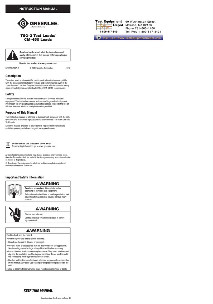 Textron Greenlee CM-450 User manual Textron Greenlee CM-450 User manual