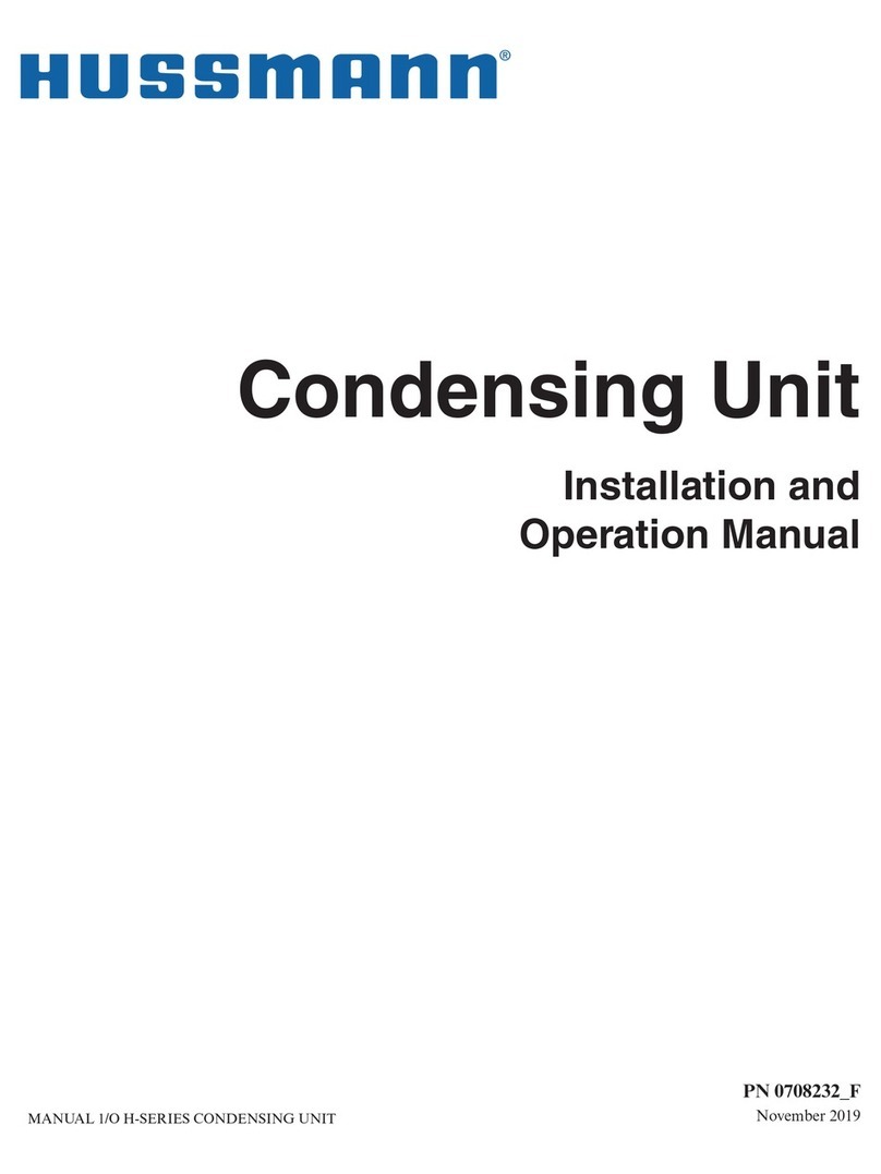 Hussmann H Series Installation and operation manual